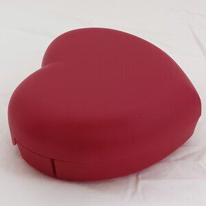 Tupperware Red Heart Shaped Storage Case